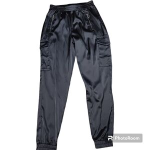 BLASHE Black Sateen Cargo Pants Women's Size S